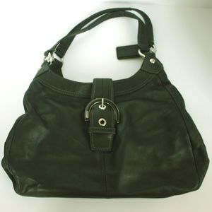 coach black shoulder purse handbag